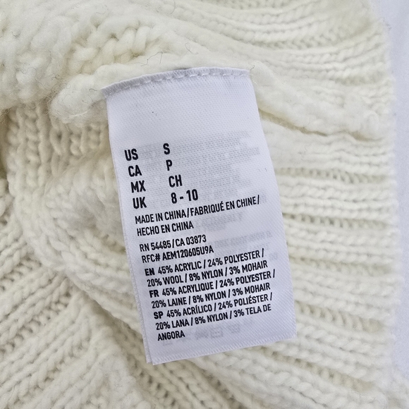 American Eagle Outfitters Ivory wool mohair blend sweater - Picture 7 of 11